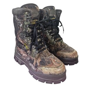 Cabela's Camouflage 1200 Gram Thinsulate Lace-up Aquashield Hunting Boots Sz 7.5